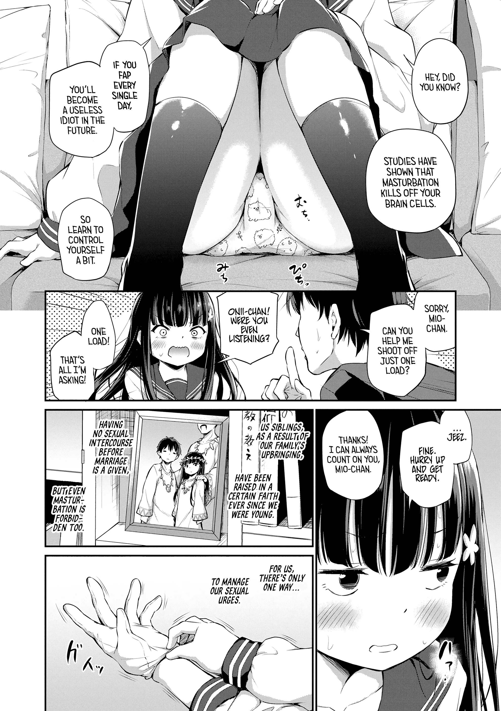 Siblings Who Can't Masturbate For Religious Reasons porn comic picture 2