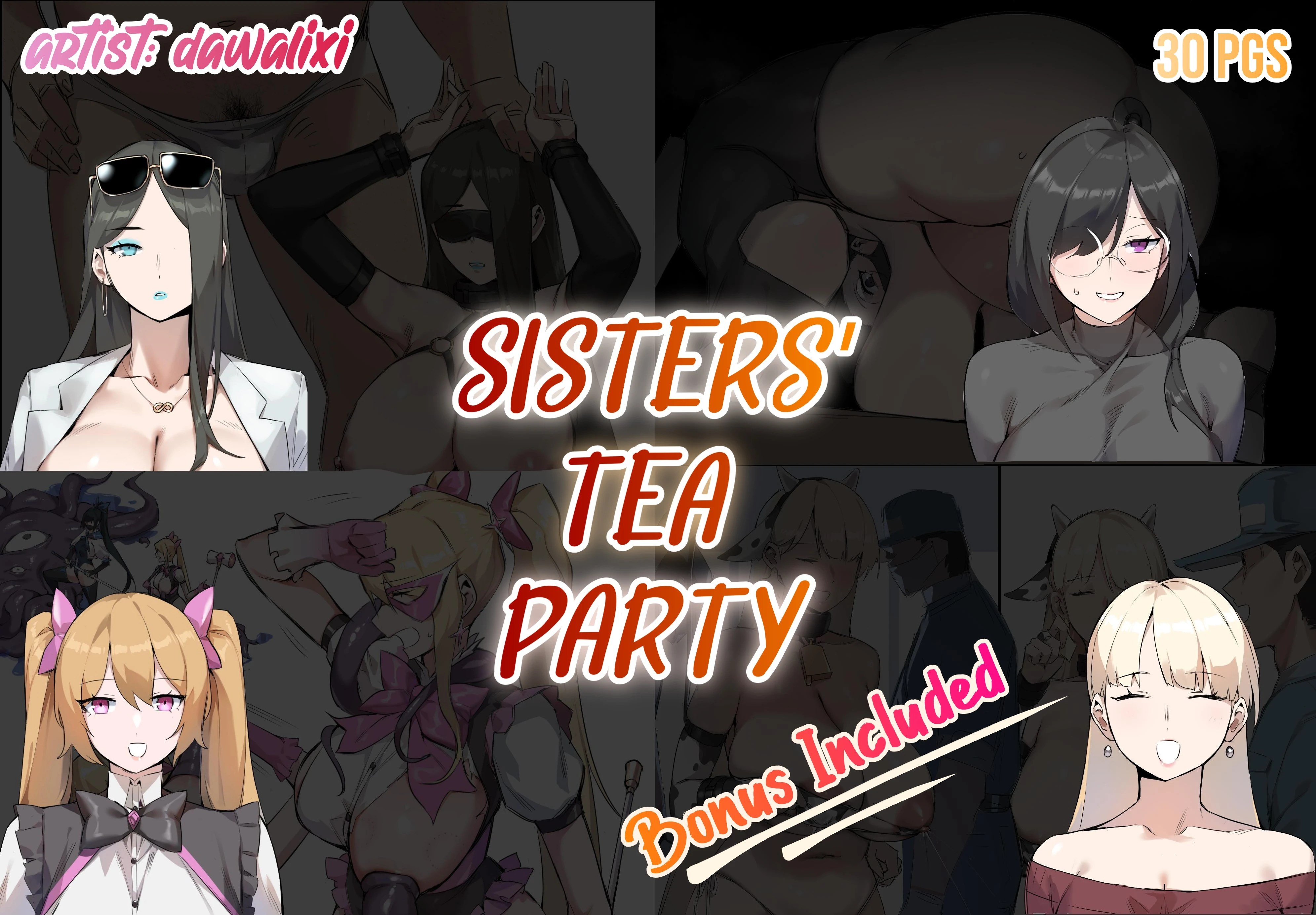 Sisters' Tea Party porn comic picture 1