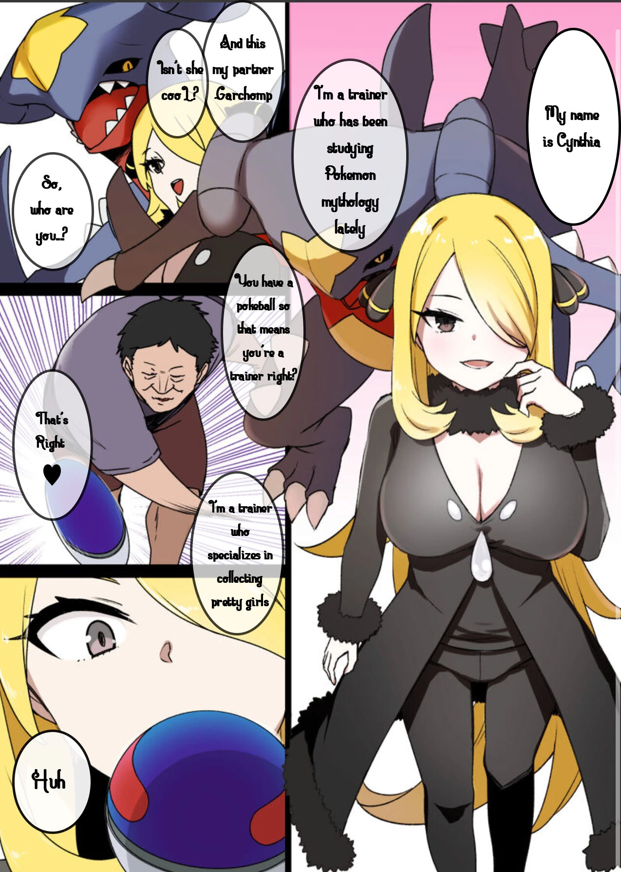 Slave Ball Brainwash Cynthia and Garchomp porn comic picture 1