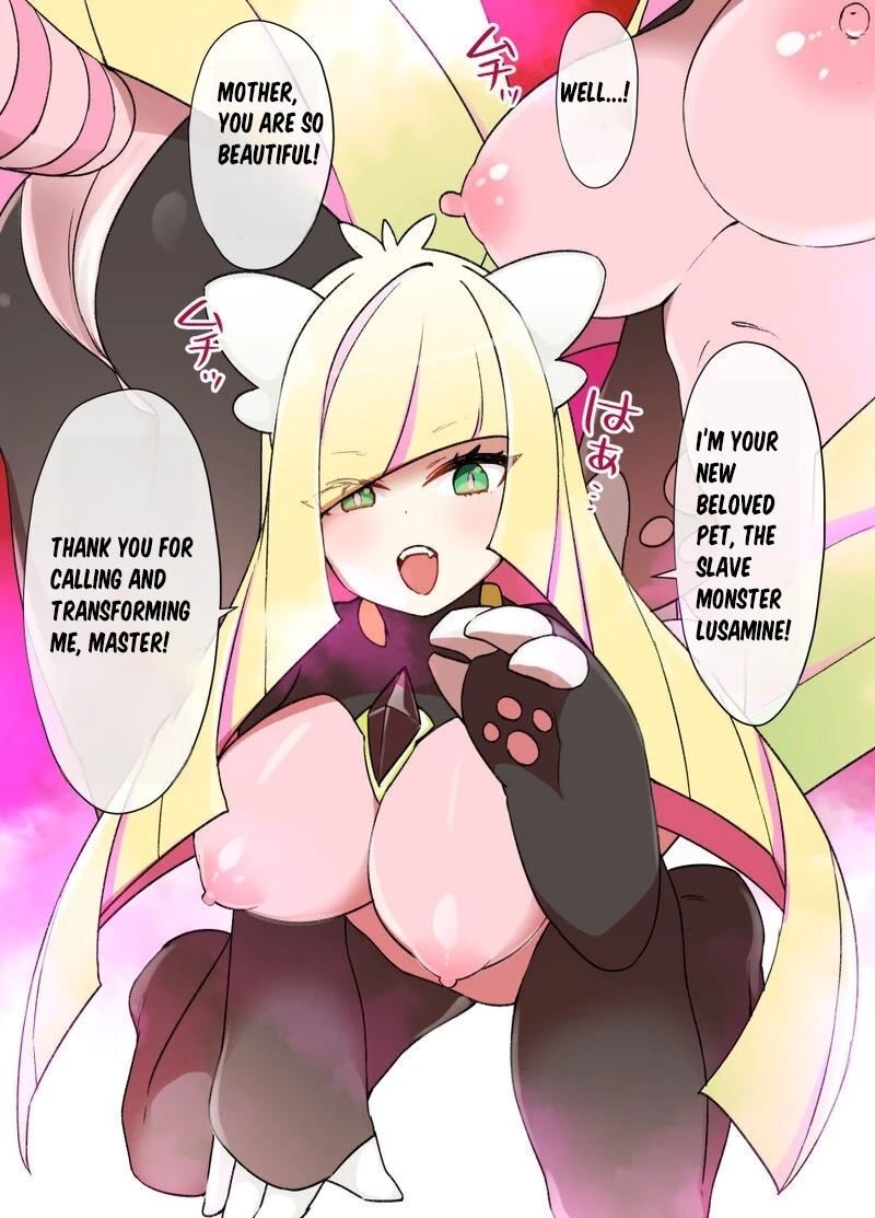 Slave Ball Brainwash Lusamine and Bewear porn comic picture 5