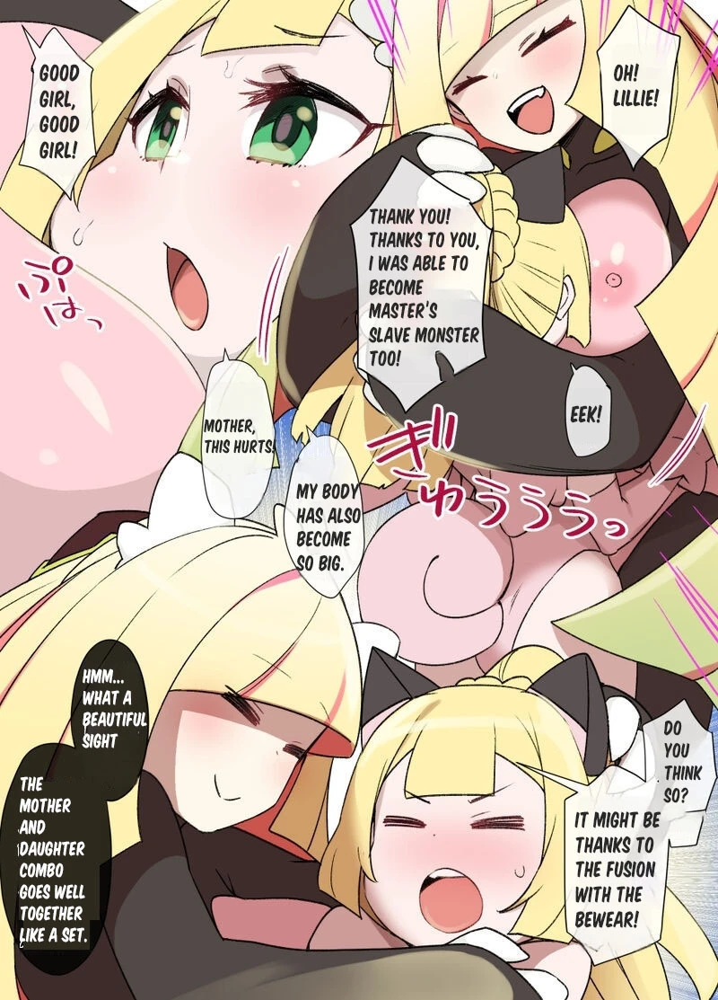 Slave Ball Brainwash Lusamine and Bewear porn comic picture 6