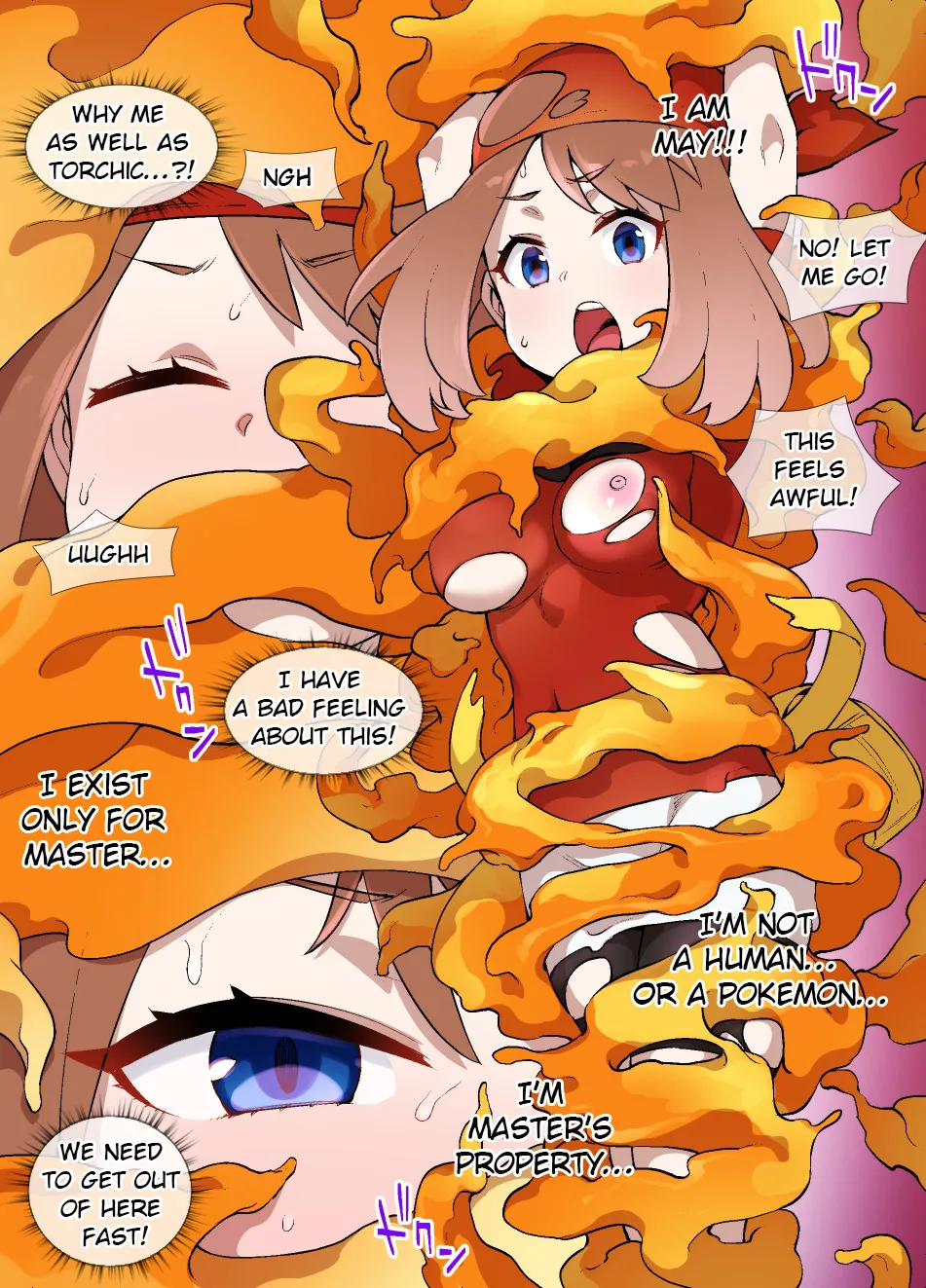 Slave Ball Brainwash May and Torchic porn comic picture 5