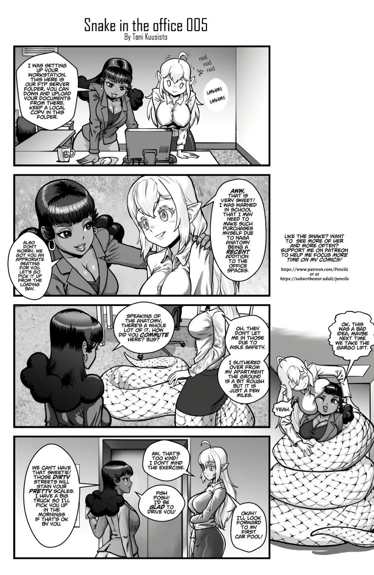 Snake in the office 1 porn comic picture 6