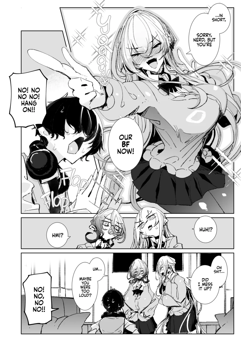 Sorry, Nerd, but You're Our BF Now! porn comic picture 7