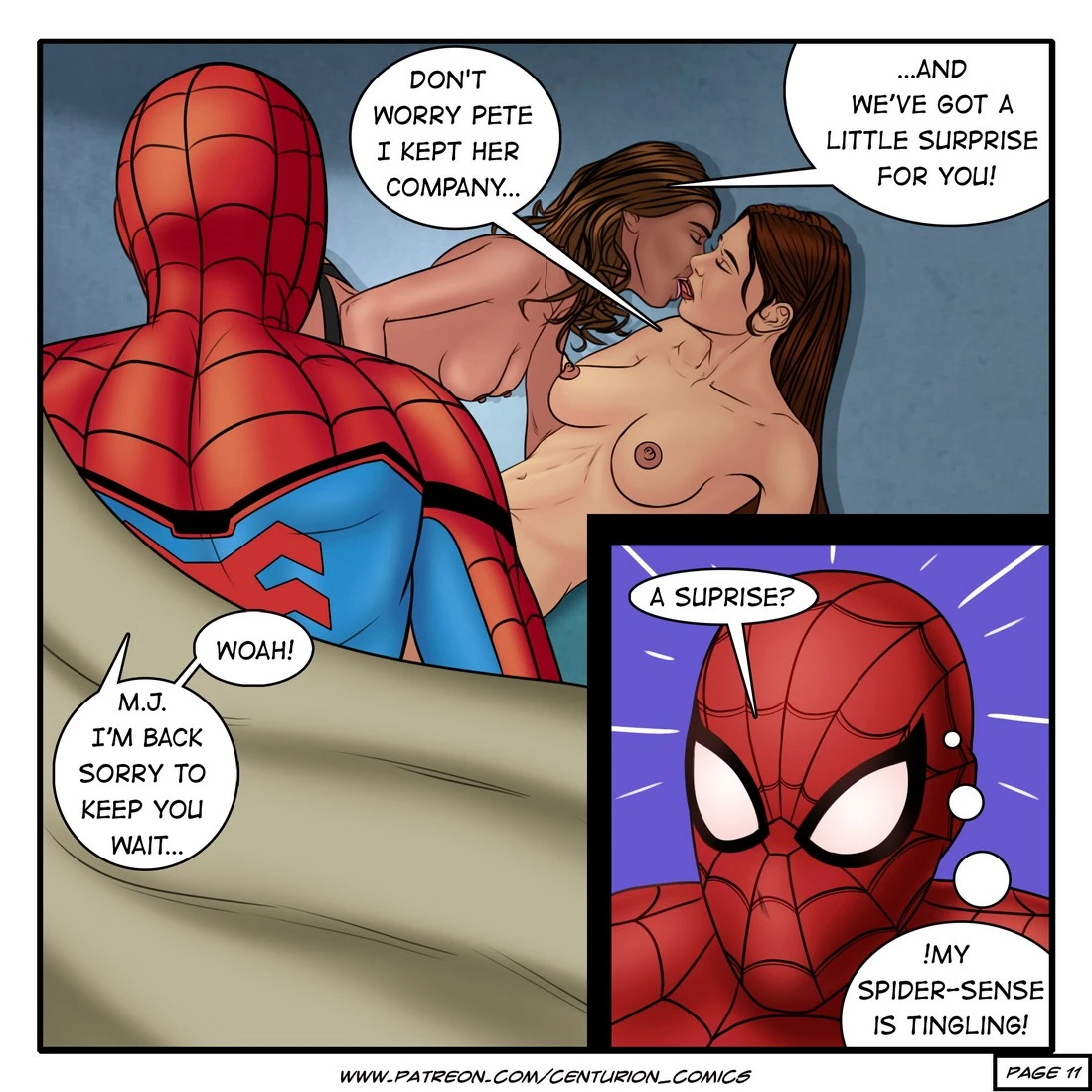 Spider-Man Cumming Home porn comic picture 12