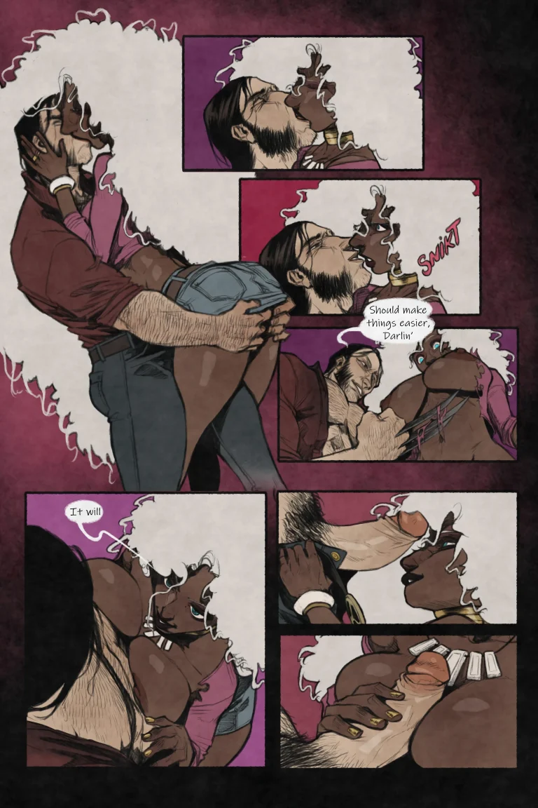 Storm and Logan porn comic picture 2