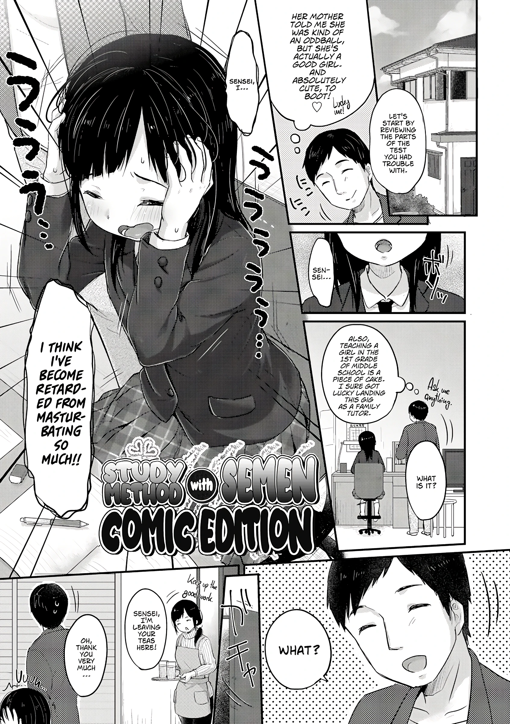 Study method with SEMEN - comic edition porn comic picture 1