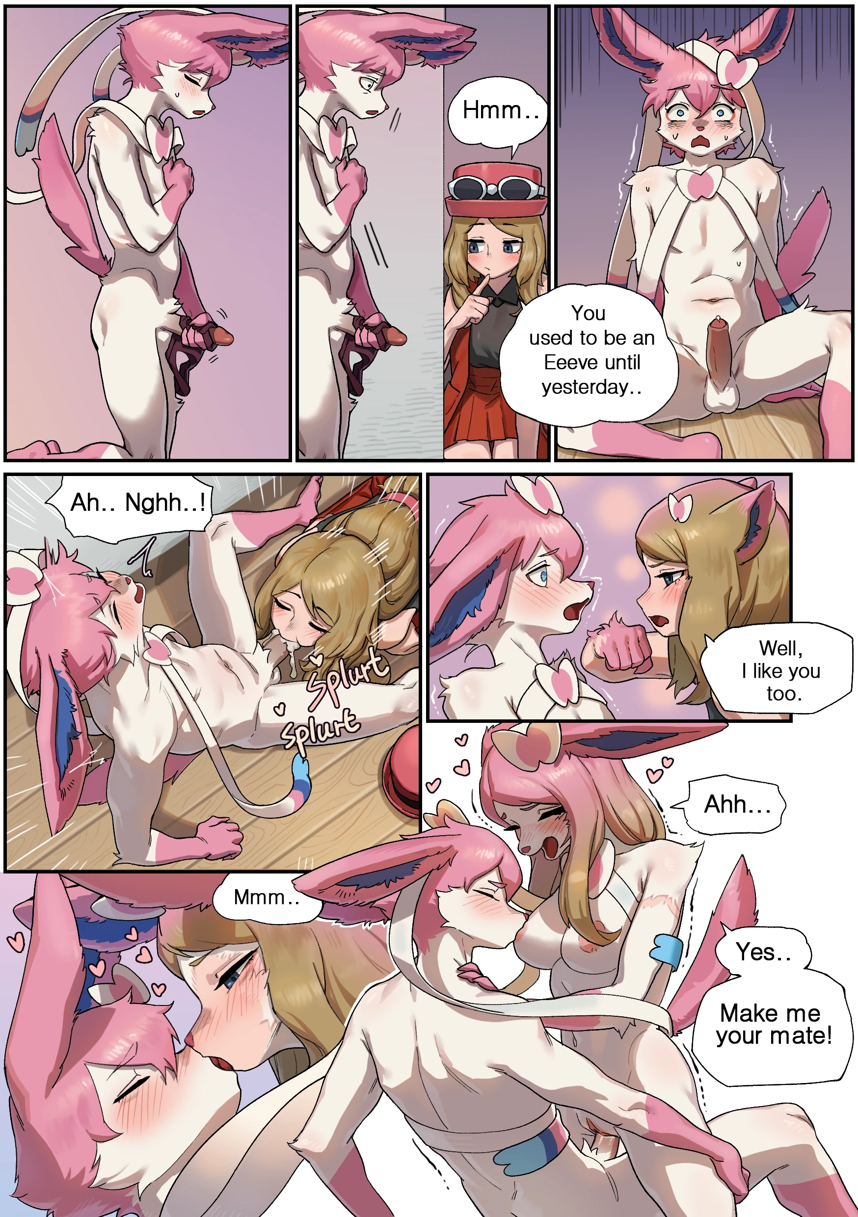 Sylveon TF porn comic picture 1