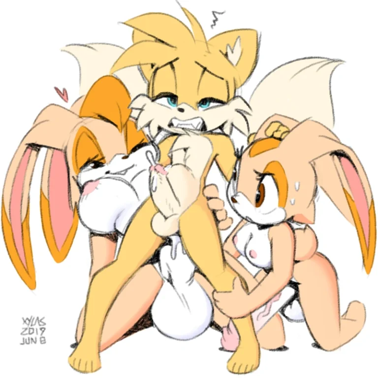 Tails, Vanilla, and Cream porn comic picture 6