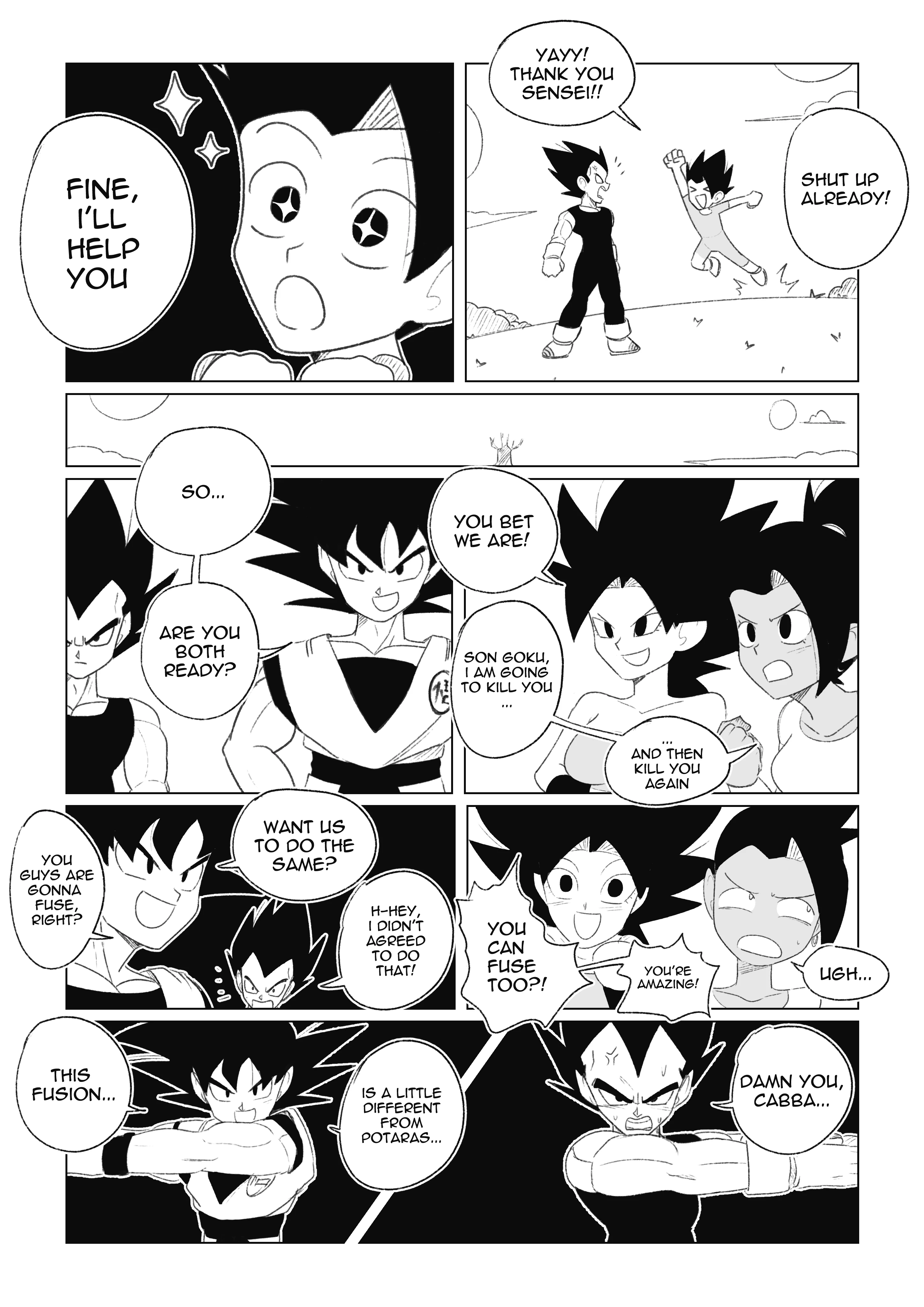 Teasing Cabba porn comic picture 46
