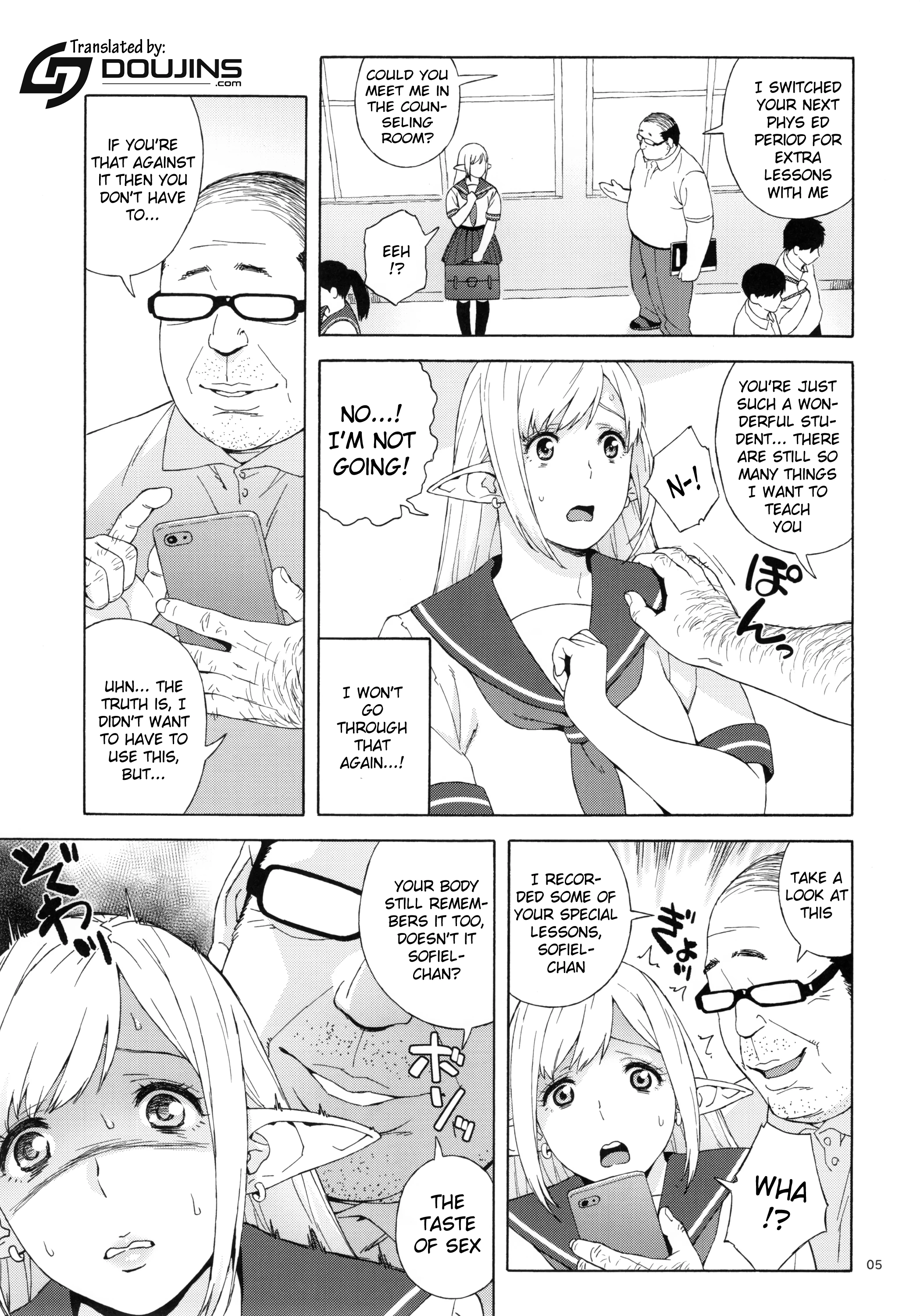 Tenkousei JK Elf 2 - Kegasareta Konyaku no Akashi porn comic picture 3