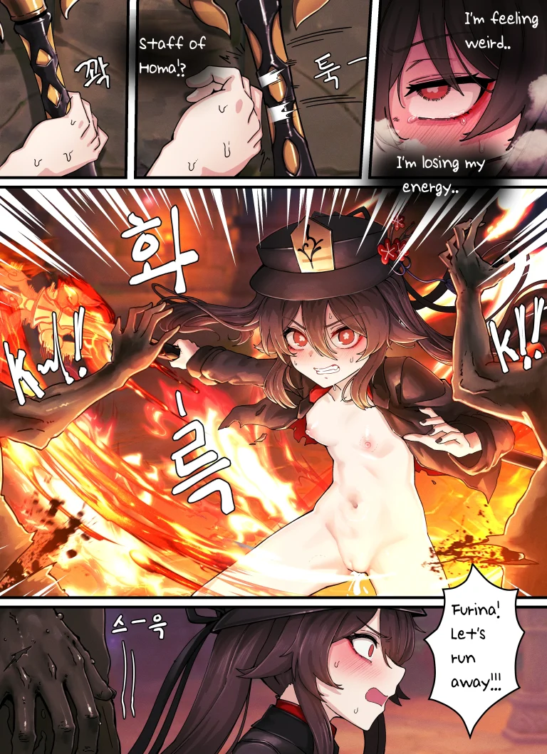 Teyvat Gravure 08: Hu Tao And Furina porn comic picture 9