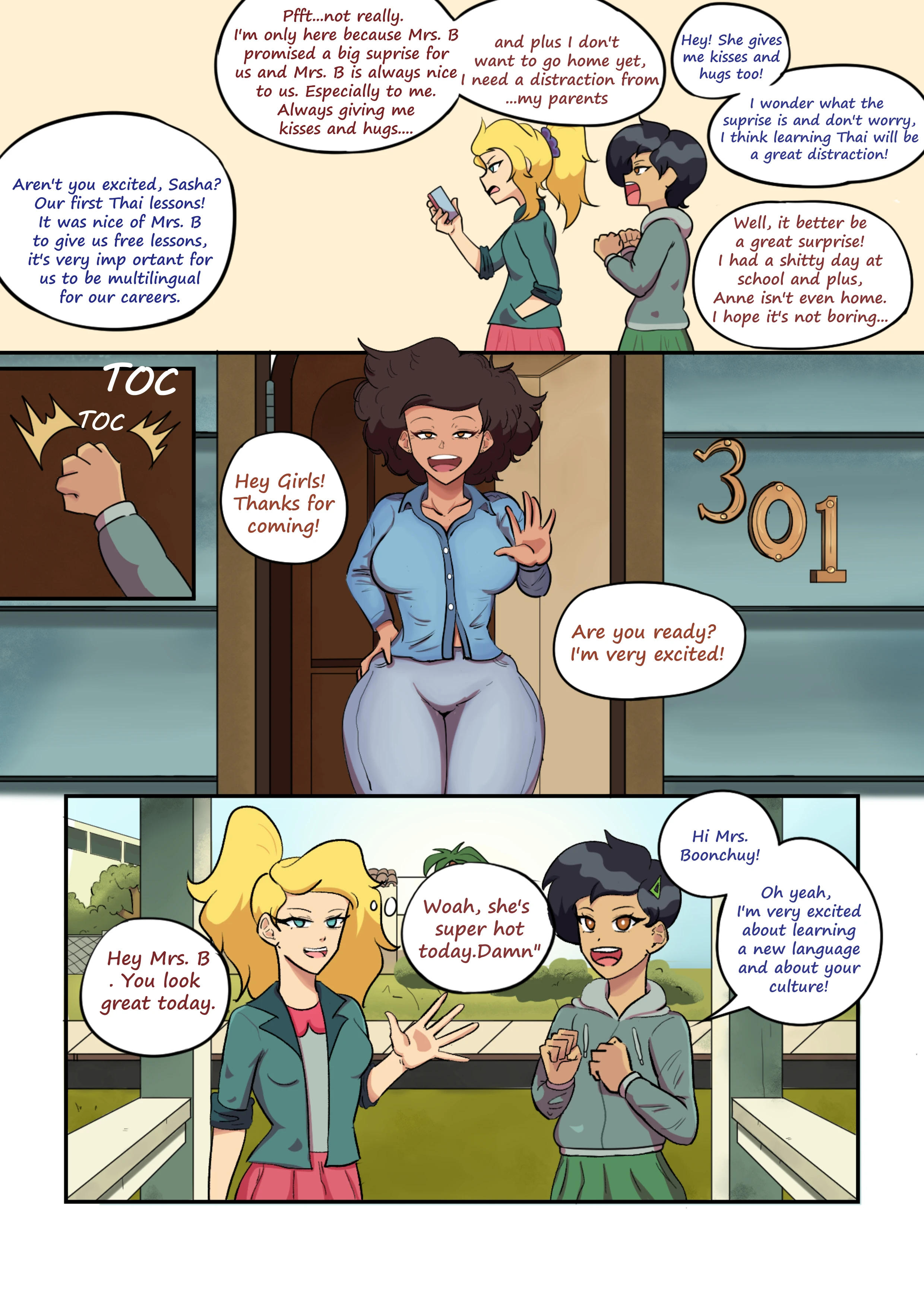 Thai Lessons with Mrs. Boonchuy porn comic picture 1