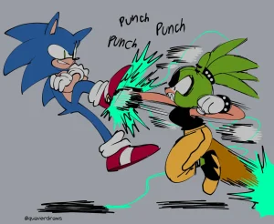 The Blue Blur vs The Mean Green porn comic picture 1