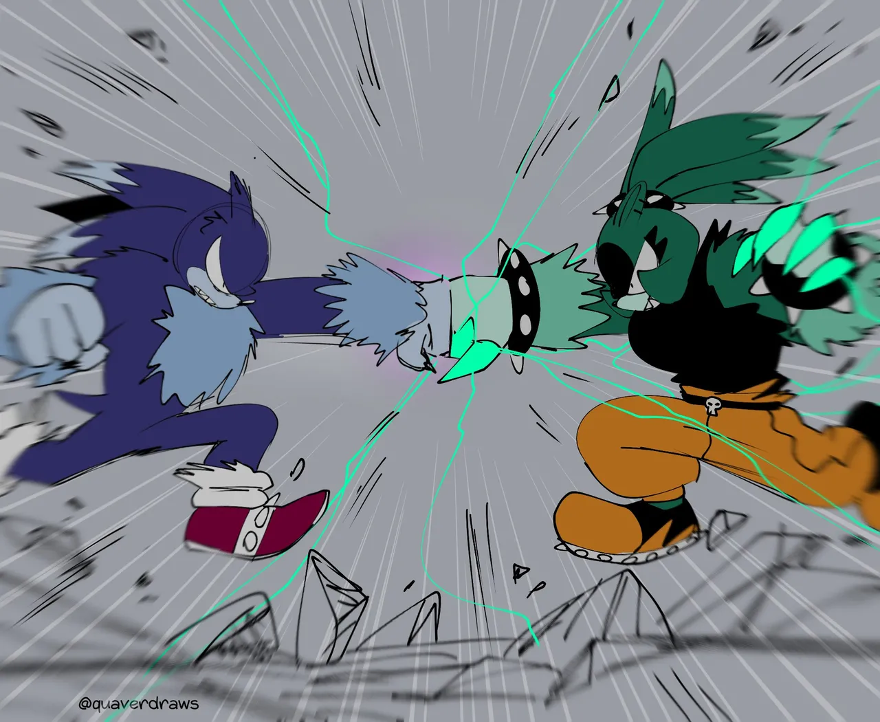 The Blue Blur vs The Mean Green porn comic picture 17