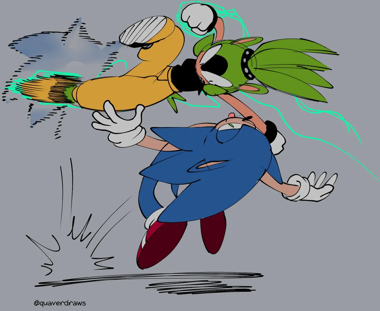 The Blue Blur vs The Mean Green porn comic picture 2