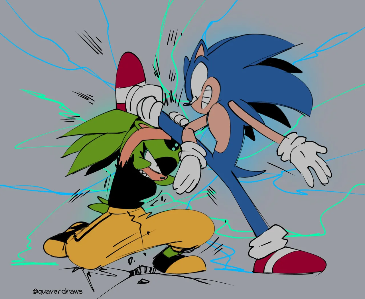 The Blue Blur vs The Mean Green porn comic picture 4