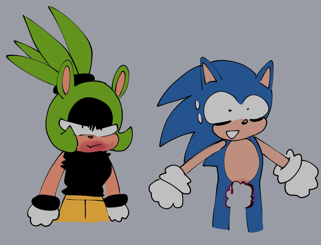 The Blue Blur vs The Mean Green porn comic picture 5