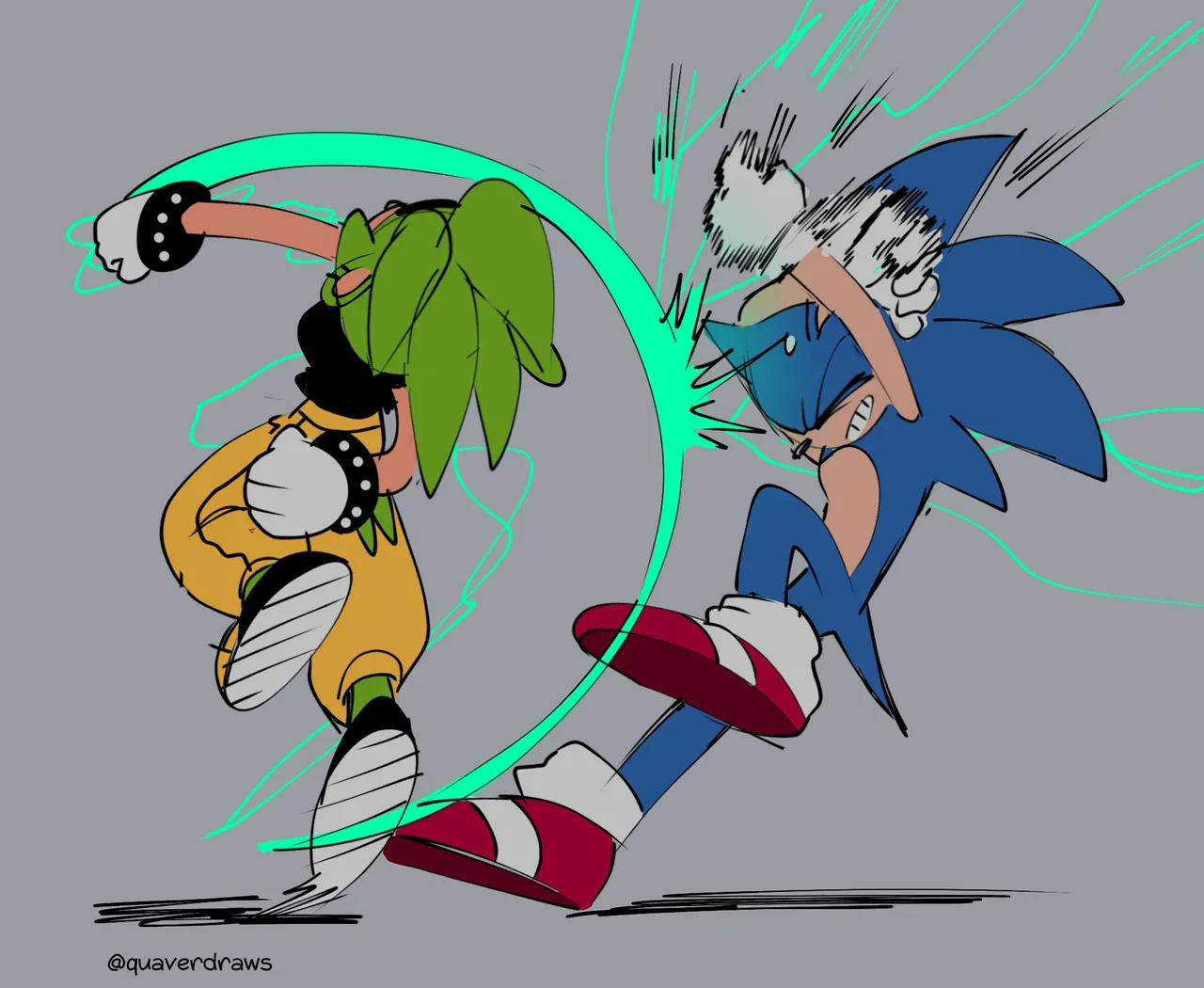 The Blue Blur vs The Mean Green porn comic picture 7