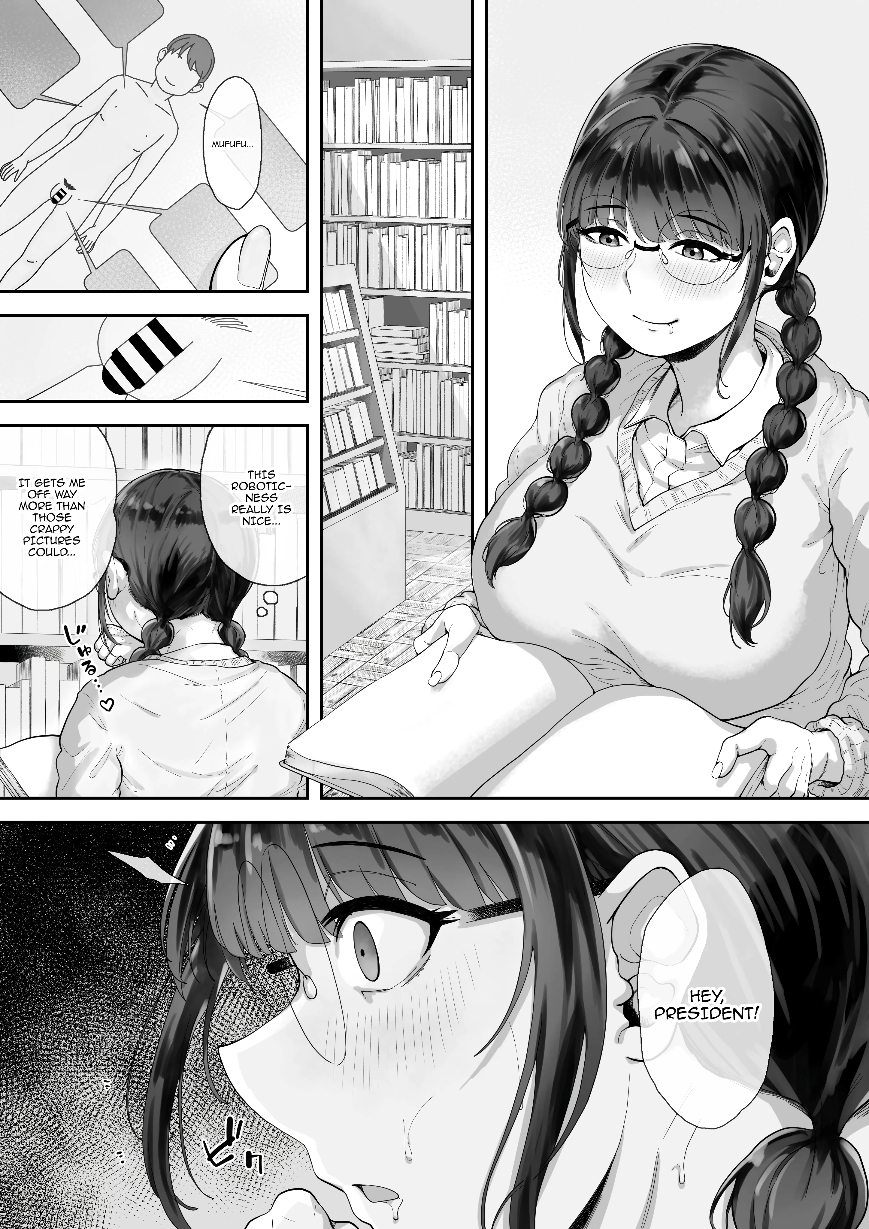 The Busty Library Committee President Is Very Interested In Lewd Stuff porn comic picture 2