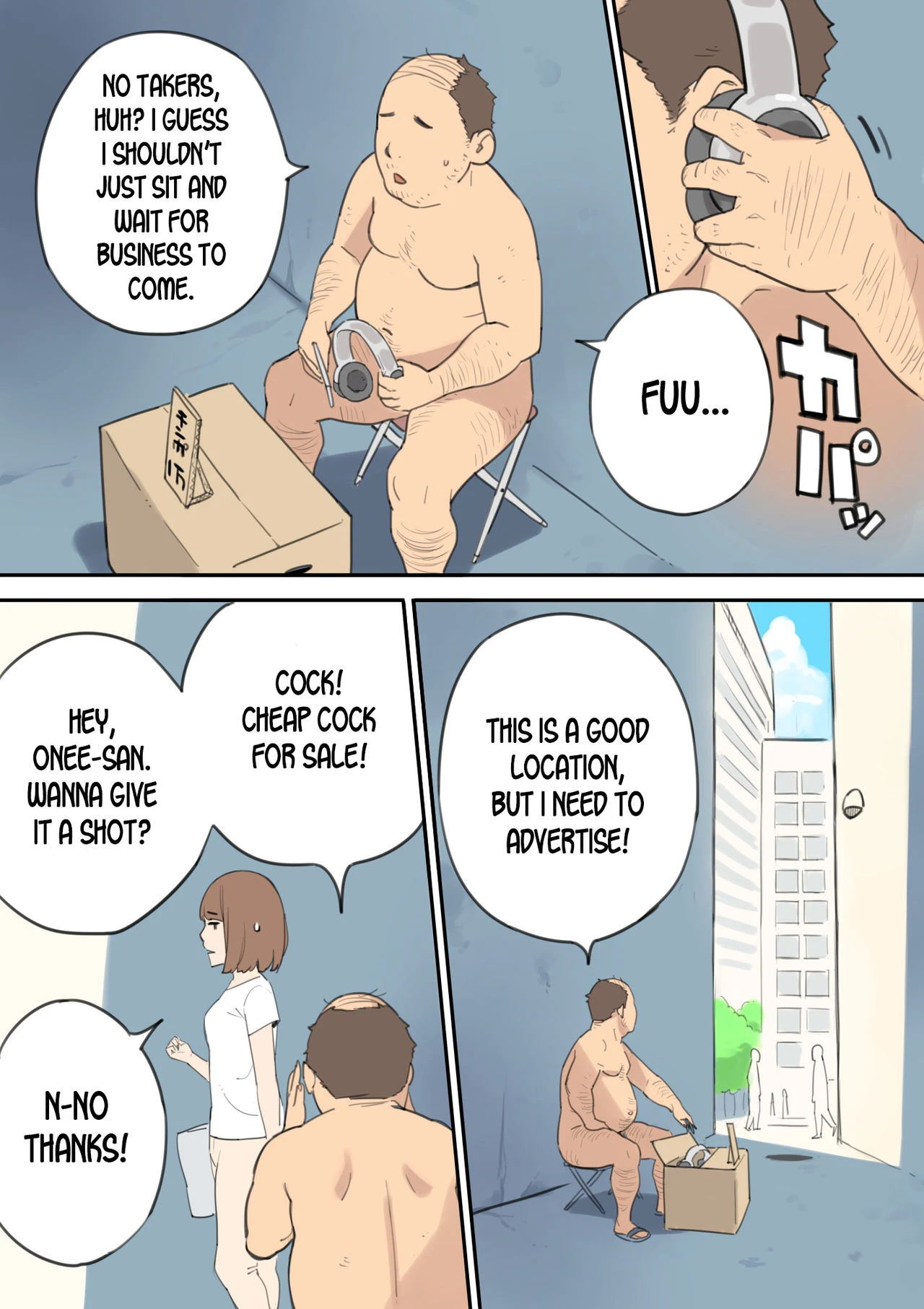 The Cock-Selling Middle Aged Man porn comic picture 5