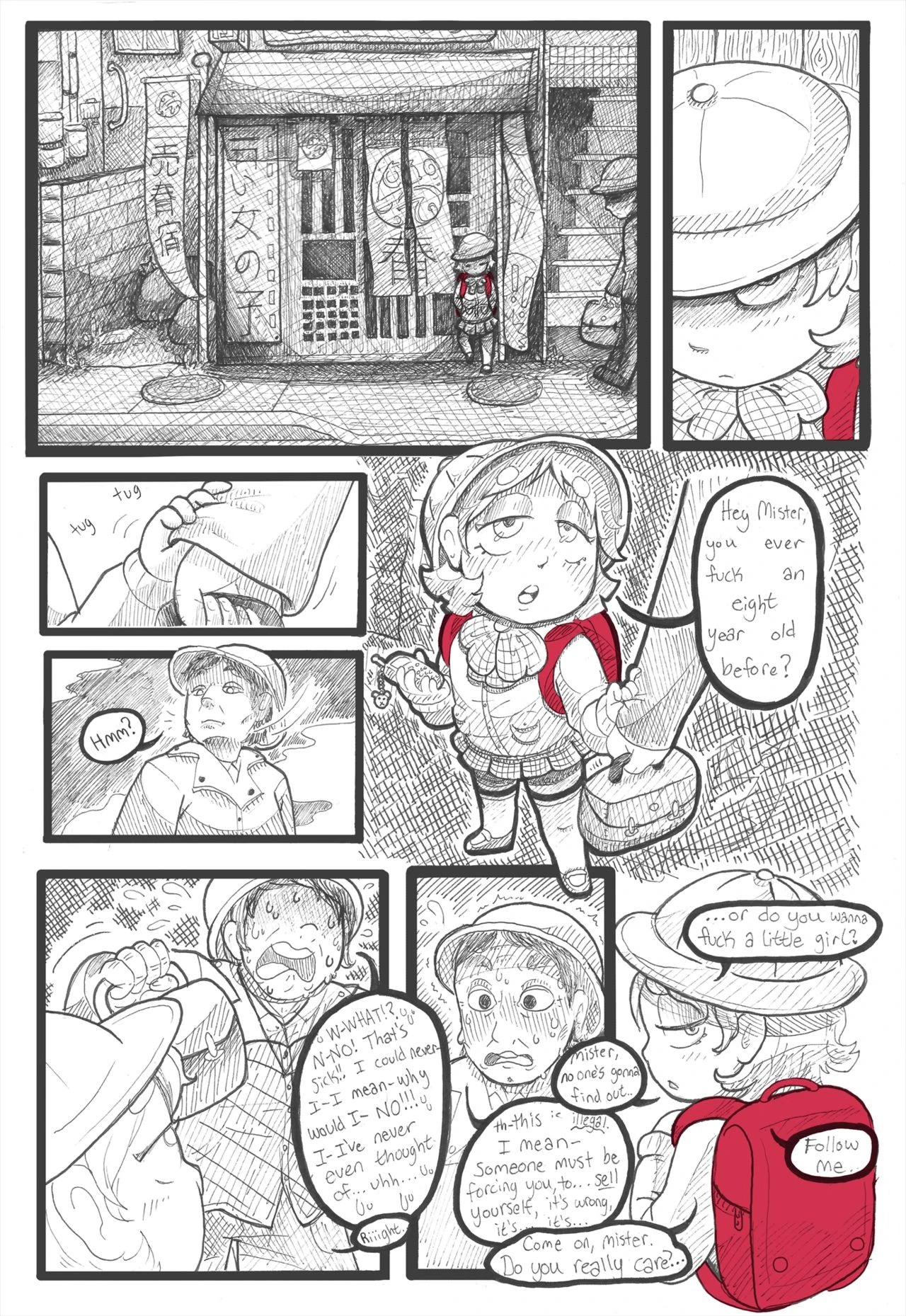 The Girl with the Red Backpack porn comic picture 3