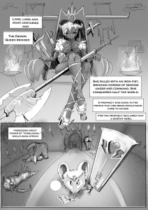 The Hero Mouse and Demon Queen porn comic picture 1