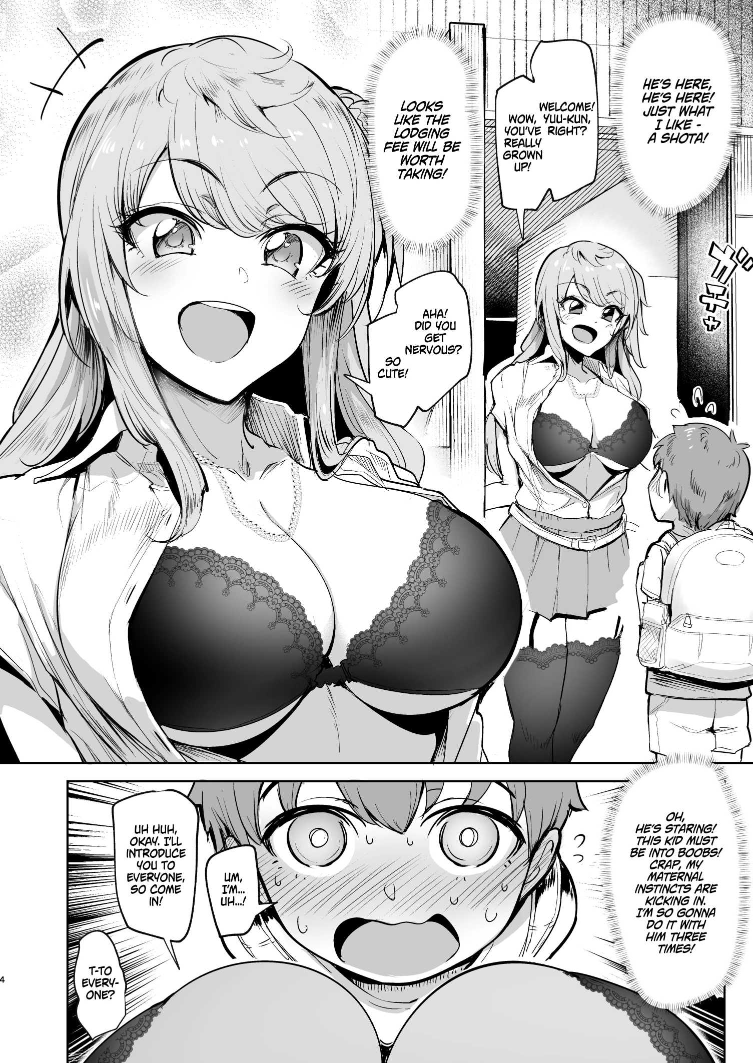 The Place I Stayed Over at Belonged to Perverted Gyaru Onee-chans porn comic picture 3