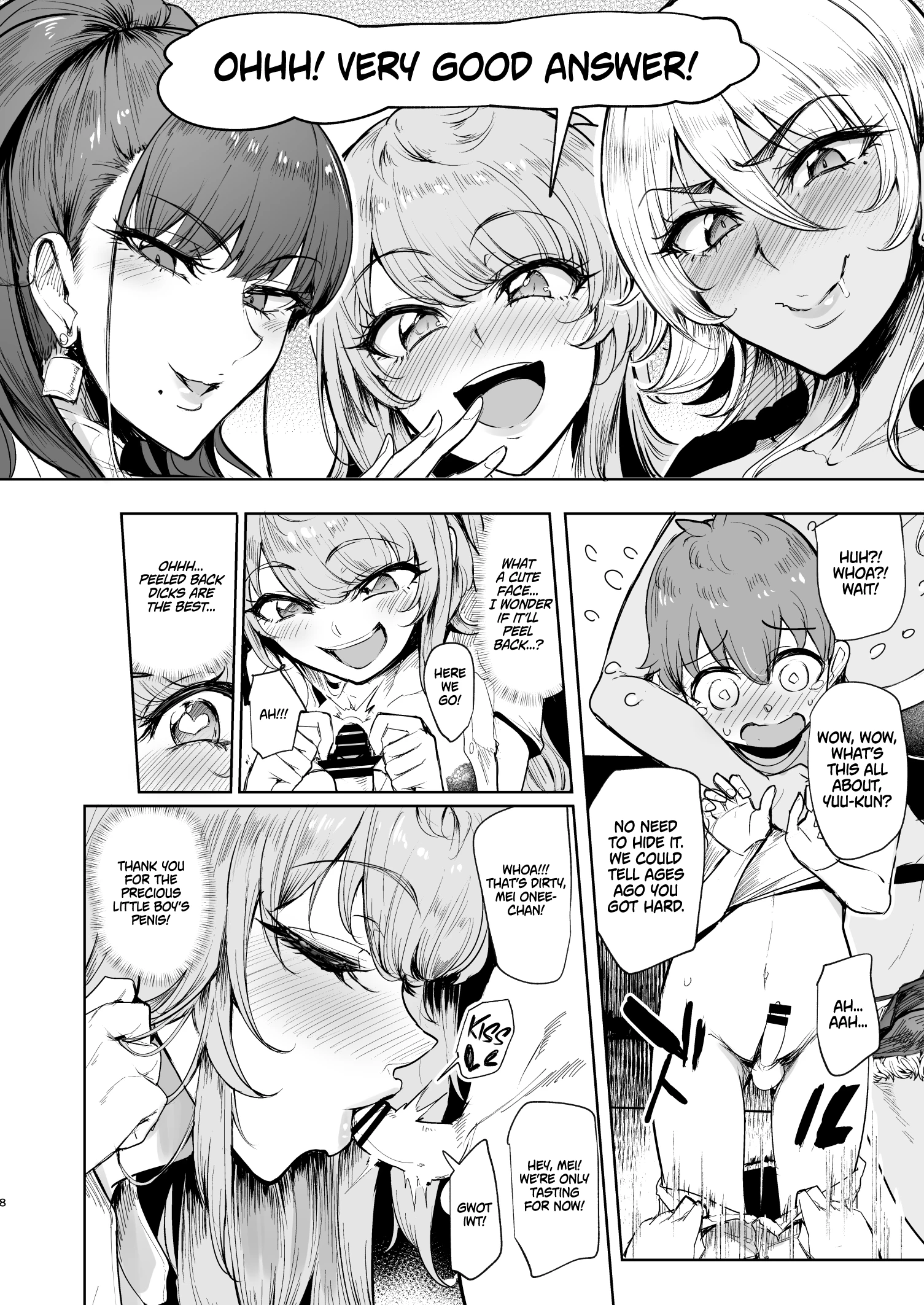 The Place I Stayed Over at Belonged to Perverted Gyaru Onee-chans porn comic picture 7