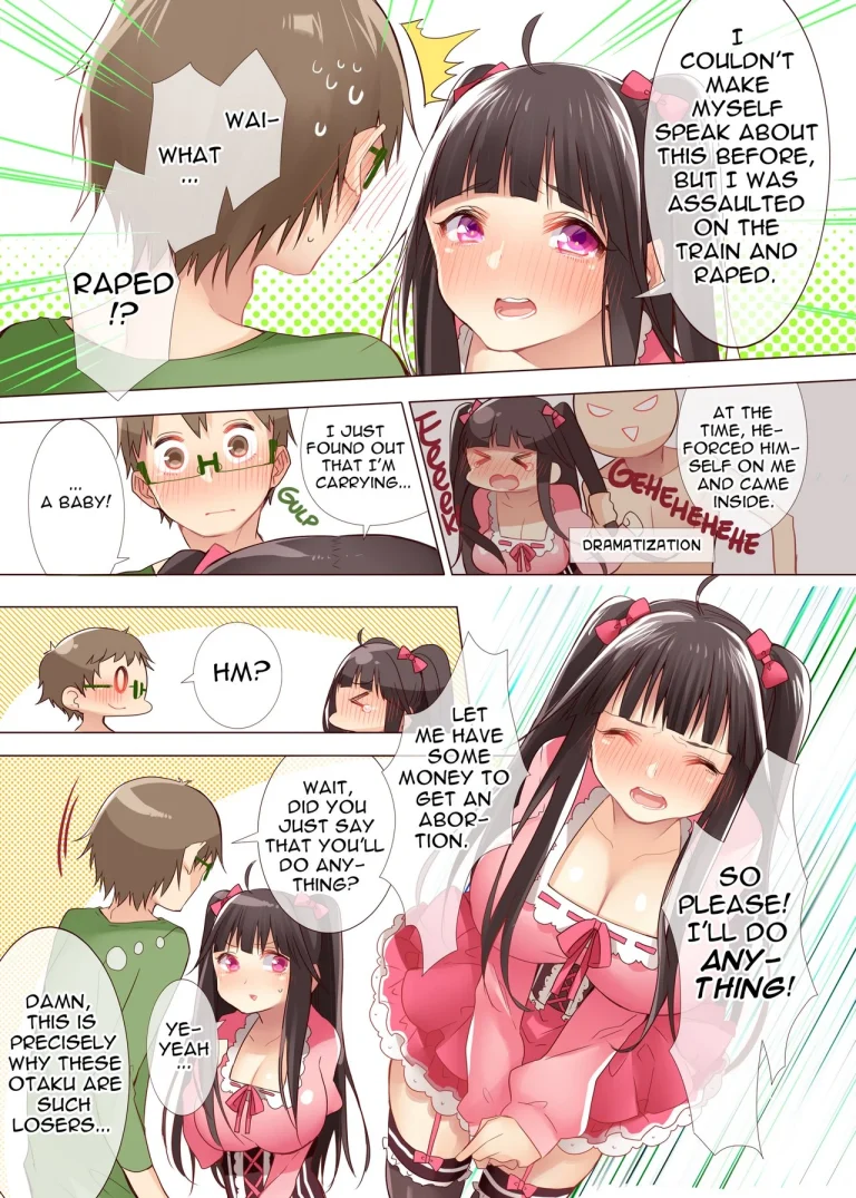 The Princess of an Otaku Group Got Knocked Up by Some Piece of Trash So She Let an Otaku Guy Do Her Too!? porn comic picture 16