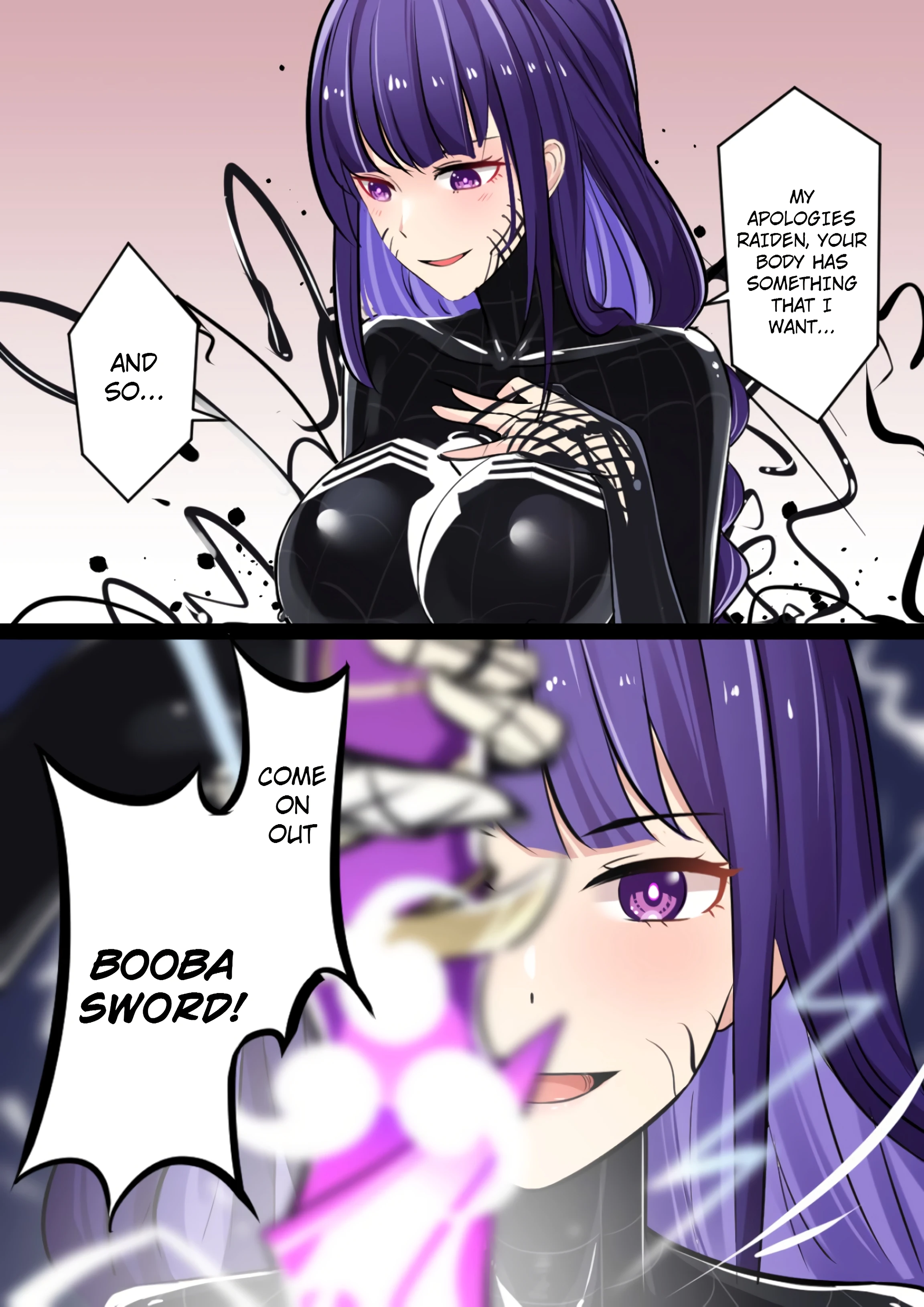 The Venom Possessed Raiden Shogun Is Being Guarded porn comic picture 6