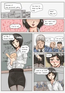 Trap teacher in toilet porn comic picture 1