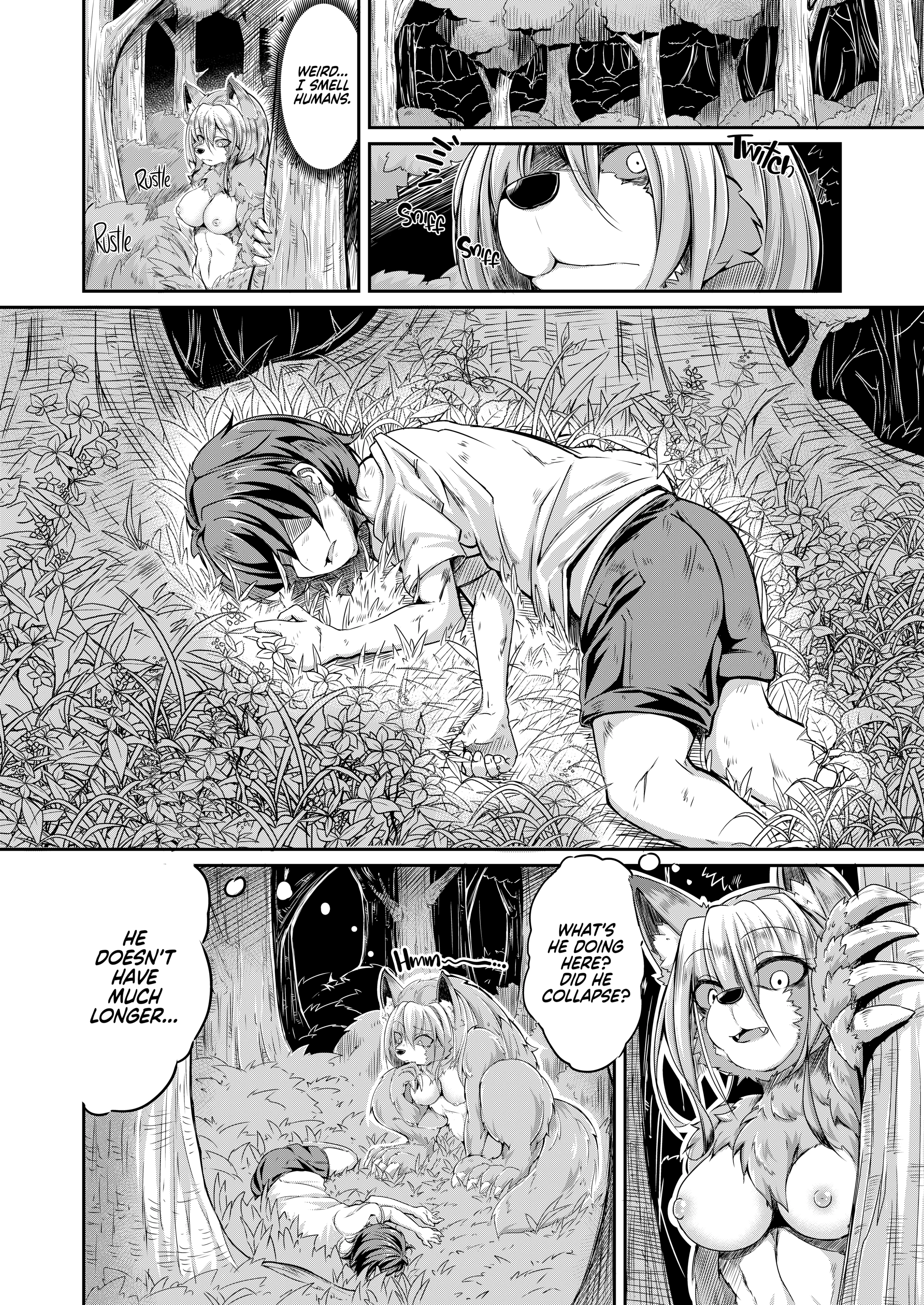 Wolf Girl and Young Man porn comic picture 2