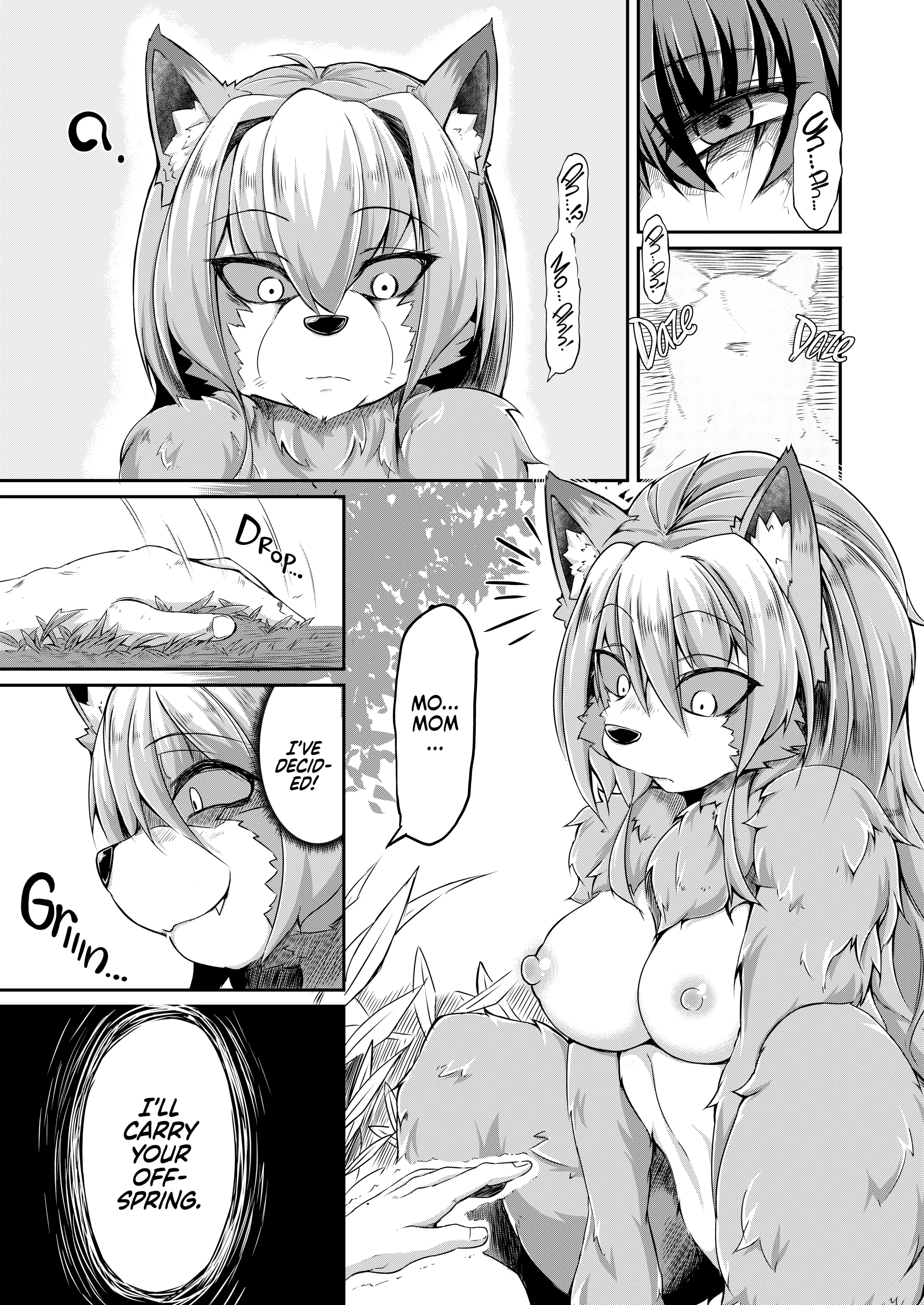Wolf Girl and Young Man porn comic picture 3