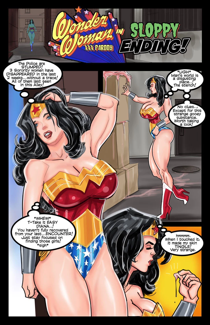 Wonder Woman in Sloppy Ending porn comic picture 1