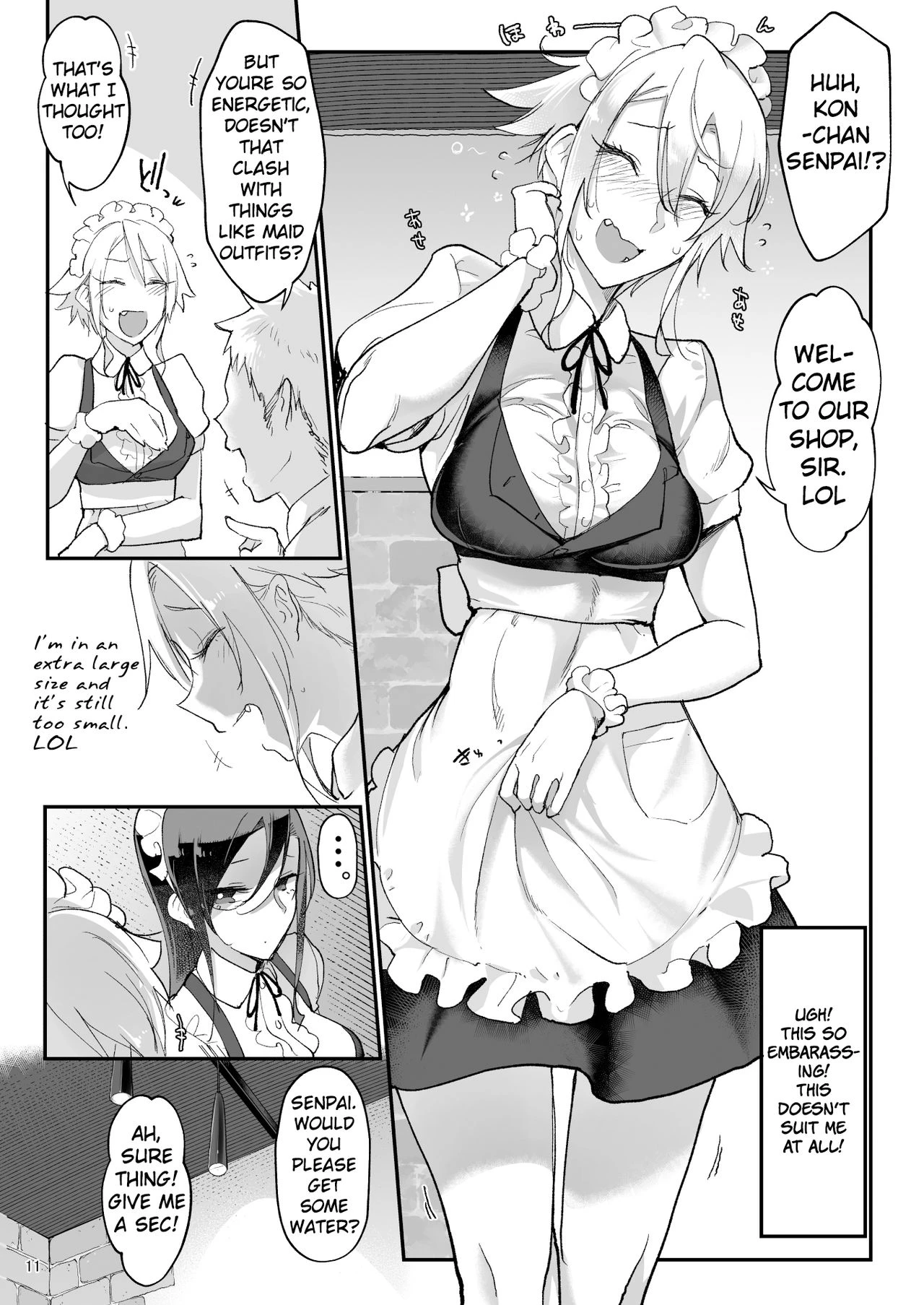 Mesu Dachi Four Itome no Deka Onna Senpai porn comic picture 11